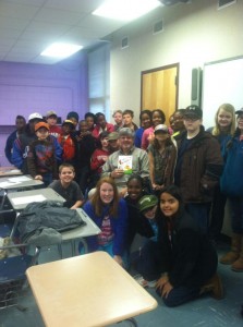 Marengo County Circuit Clerk Kenny Freeman spent part of Friday morning reading to Mrs. Polk's class. 
