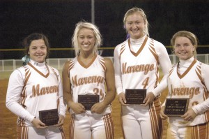 Seniors Katie Tucker and Reesa Holifield, sophomore Andrea Edmonds and junior Chandler Stenz each earned AISA Class A All-Tournament honors Saturday. Stenz earned the Most Valuable Player nod.
