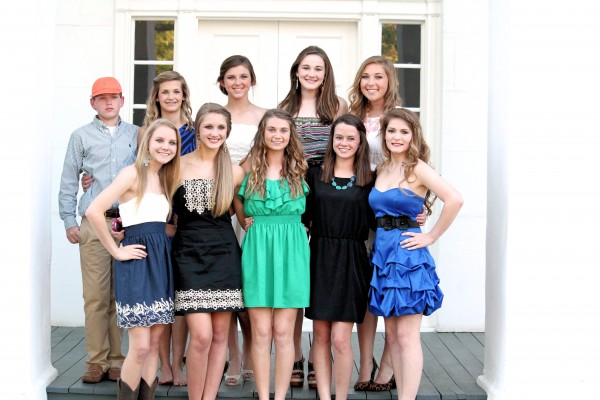 (Photo by Glenda Bradley) A group of 8th graders pose on the steps of Bluff Hall before attending their final Spring Fling at Demopolis Middle School. Pictured are Leigh Anne Hoggle, Jordan Norman, Caitlin Thrash, Maddie Allgoo, Roxanne Dekle, Hunter Colyar, Anna Michael Rhyne, Abbey Latham, Emily Garrett, and Julia Veres.