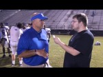 Demopolis head coach Tom Causey, shown speaking with the media after a 2013 game.
