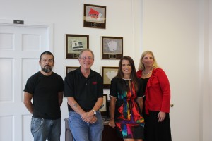 The University of West Alabama's in-plant printing operation, UWA Printing Services, has received its sixth national award for the superior quality of its work. Pictured left to right are Tommy Hutchins, Jimmy Robinson, Kristi Collins, and Michele Hagood.