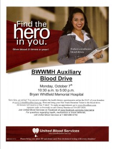 October 7 blood drive