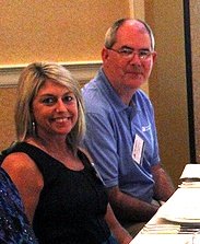 Demopolis Chamber of Commerce Director Jenn Tate and Marty Parker of Boise, Jackson.