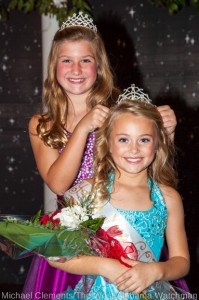 Buckley Nettles was crowned 2013 Young Miss Christmas on the River by Miley Lee, 2013's Young Miss Christmas on the River.