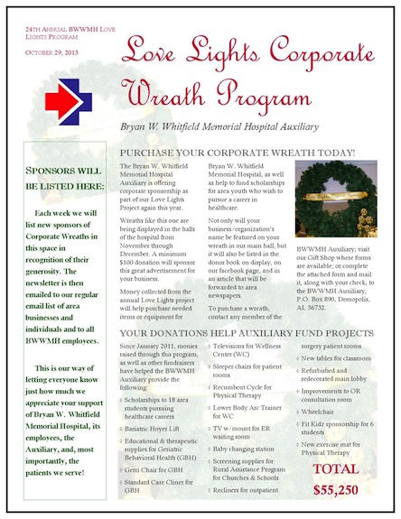 Corporate Wreath Newsletter October 29