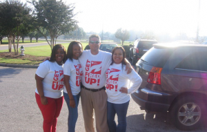 DCS superintendent, Dr. Al Griffin and HOSA members get "fired" up to show support for cardiovascular disease at the DHS vs. Greenville game. Everyone who purchased a t-shirt is encouraged to wear them Friday night.