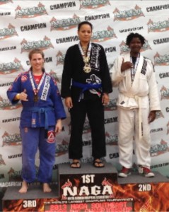 Nikki Smith claims a silver medal in the women's intermediate middleweight division at the NAGA Southeast Regional Championships in Atlanta, GA.
