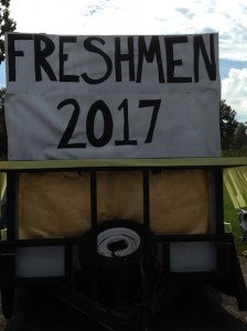 The DHS freshmen used a Batman theme for their float.