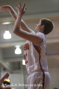 Anthony Antonelli watches a baseline jumper go in Thursday against Sparta. 