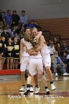 Chandler Stenz and Andrea Edmonds share a celebratory hug while Brooke Smyly shouts for joy as the Lady Longhorns finished off an overtime win to grab the AISA Class A state championship Friday.