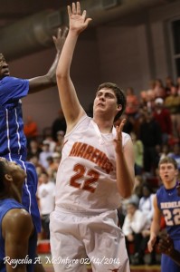 Anthony Antonelli puts up a shot Friday night. He finished with seven points and 10 rebounds.