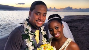 Jimmy Uso, who played football at the University of West Alabama under his real name Jonathan Fatu, is one half of the current WWE Tag Team Champions and married WWE Diva Naomi (Trinity McCray) earlier this year.