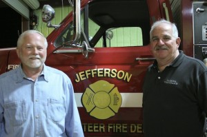 Jefferson Volunteer Fire Department Chief George Norris and Alabama Fire College Region 5 Service Coordinator Billy Roberts