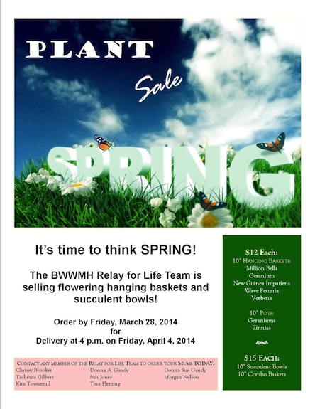 spring plant sale flyer