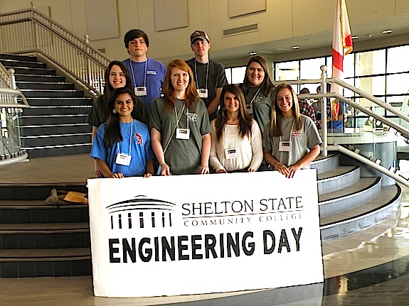 The Sumter Academy engineering competition team consists of Paige Morgan, Shelby Fast, Brooke Dotson, Kerri Giles, Haley Campbell, Cole Rutherford, Dean Basinger and Lexie Larkin.