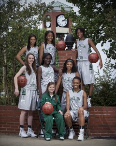 Shadijah Moore (No. 25) is pictured here with her sophomore teammates at Shelton State. She will continue her playing career at Sam Houston State in Texas.
