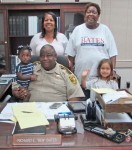 Marengo County Sheriff Richard (Ben) Bates with family and friends following his re-election Tuesday.