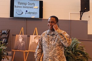 SSgt. Reginald Cook returned to tour the facility to which he was once attached.