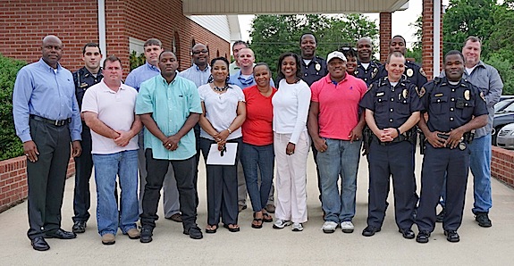 Members of the DPD who attended the barbecue dinner at Canal Heights church of Christ along with their families.
