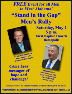 men's rally flyer