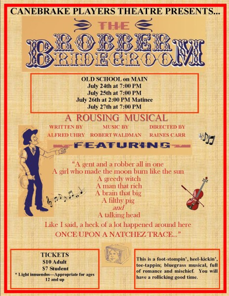 The Robber Bridegroom final flyer