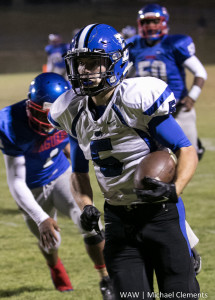 10-16-2015 - Camden, Ala. - Logan McVay returns a punt 67 yards for a touchdown against Wilcox Central.
