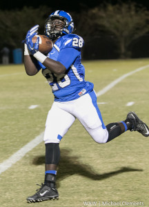 10-23-2015 - Demopolis, Ala. - Demopolis' Tyler Jones hauls in a touchdown catch against Dallas County.