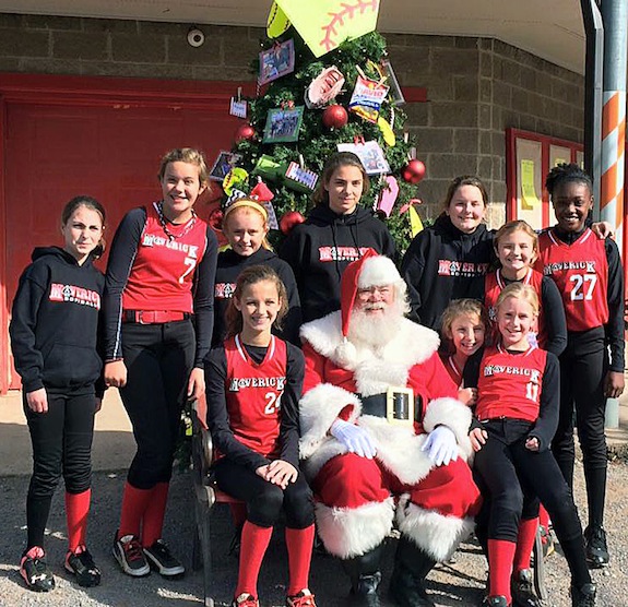 Madison Ford, Mary Creigh Smith, Tayler Pipkins, Emily Lovette, Wessie Jacobs, Kyla Brown, Haylee Rowley, Wezzie Hughes, Lizzie Cannon, Santa Claus and Caroline Larkin. 