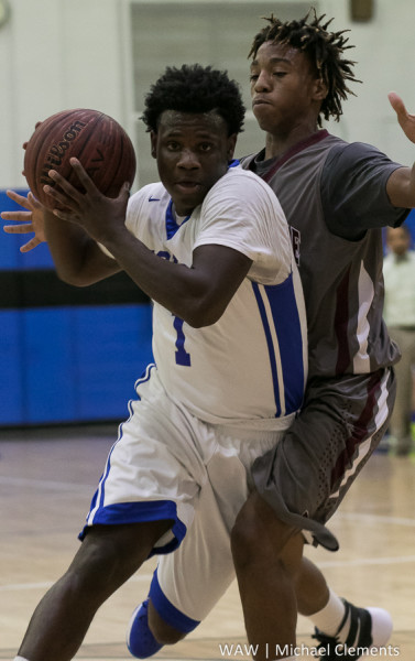 Xavier McShan drives to the lane Friday night against Thomasville.