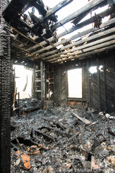 Demopolis, Ala. - 1-6-2015 - The Ogden's lost much of the second floor of their home to fire on Monday. This is the room where the fire is believed to have started.