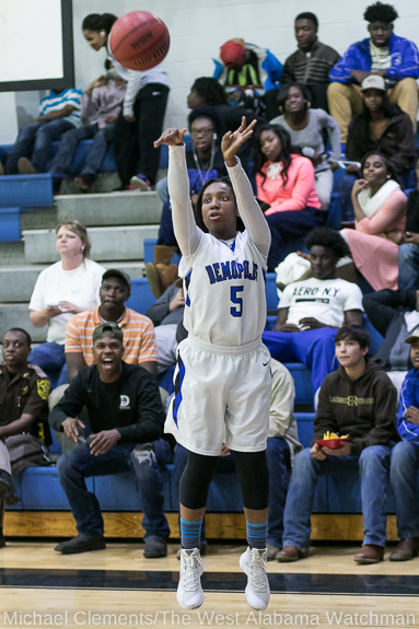 Courtney Hill set a program record with eight three-pointers made in Tuesday's 84-48 sub-regional win over Beauregard.