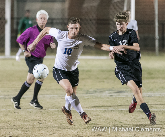 Adam Brooker scored four goals in the second half to push Demopolis to an 8-3 win in its home opener Monday.