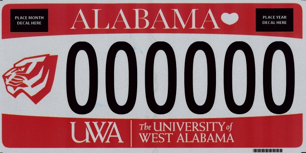UWA has launched a new design for its collegiate license plate available to Alabama drivers. Proceeds from sales of the plate benefit the “Tagged for Success” scholarship program.