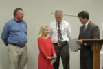Kylie Stokes, center, was recognized by the Demopolis BOE. (WAW | Jan McDonald)