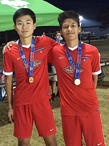 Zachary Chu and Alex Maravilla, juniors at Demopolis High School, won the U18 Division II state championship with the Birmingham United Soccer Association earlier this month.