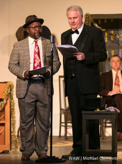 Patrick George and Lee Jordan perform during The Canebrake Players presentation of "It's A Wonderful Life."